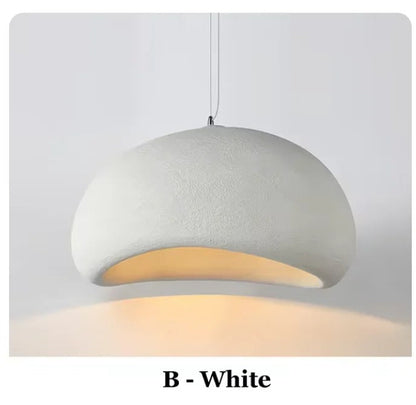 Wabi Sabi pendant B style white oval shape