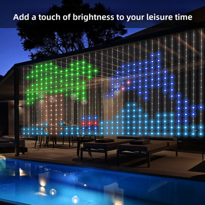 Colour changing curtain lights – photo 3