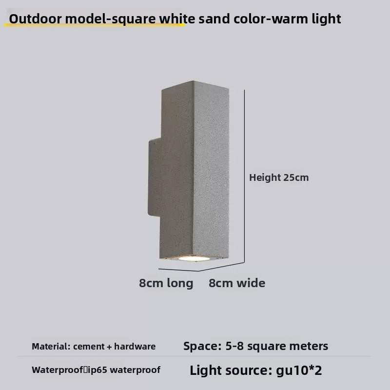 Up Down Sand-Textured Cement Wall Light for Garden, Porch, Patio & Driveway – photo 9