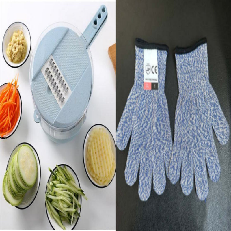8-in-1 mandoline slicer complete set with safety accessories