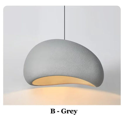Wabi Sabi pendant B style grey oval shape