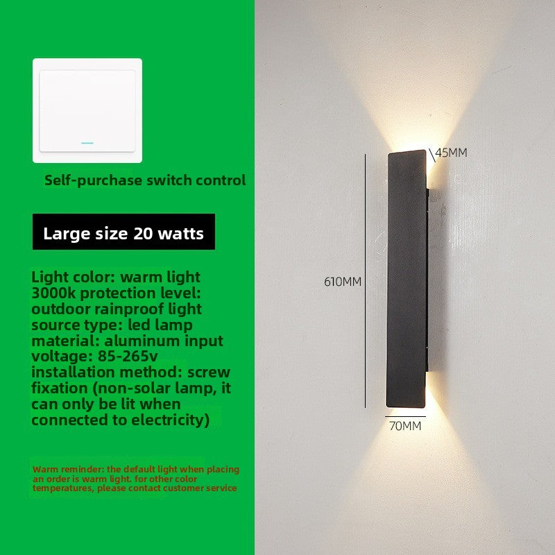 Black Up Down LED Wall Light for Garden, Fence, Porch & Driveway – photo 8