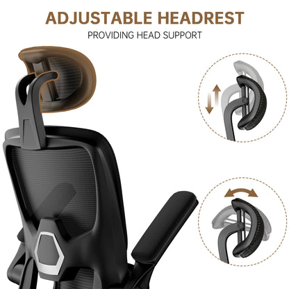 Ergonomic Office Chair | Adjustable Lumbar Support & Flip-Up Arms