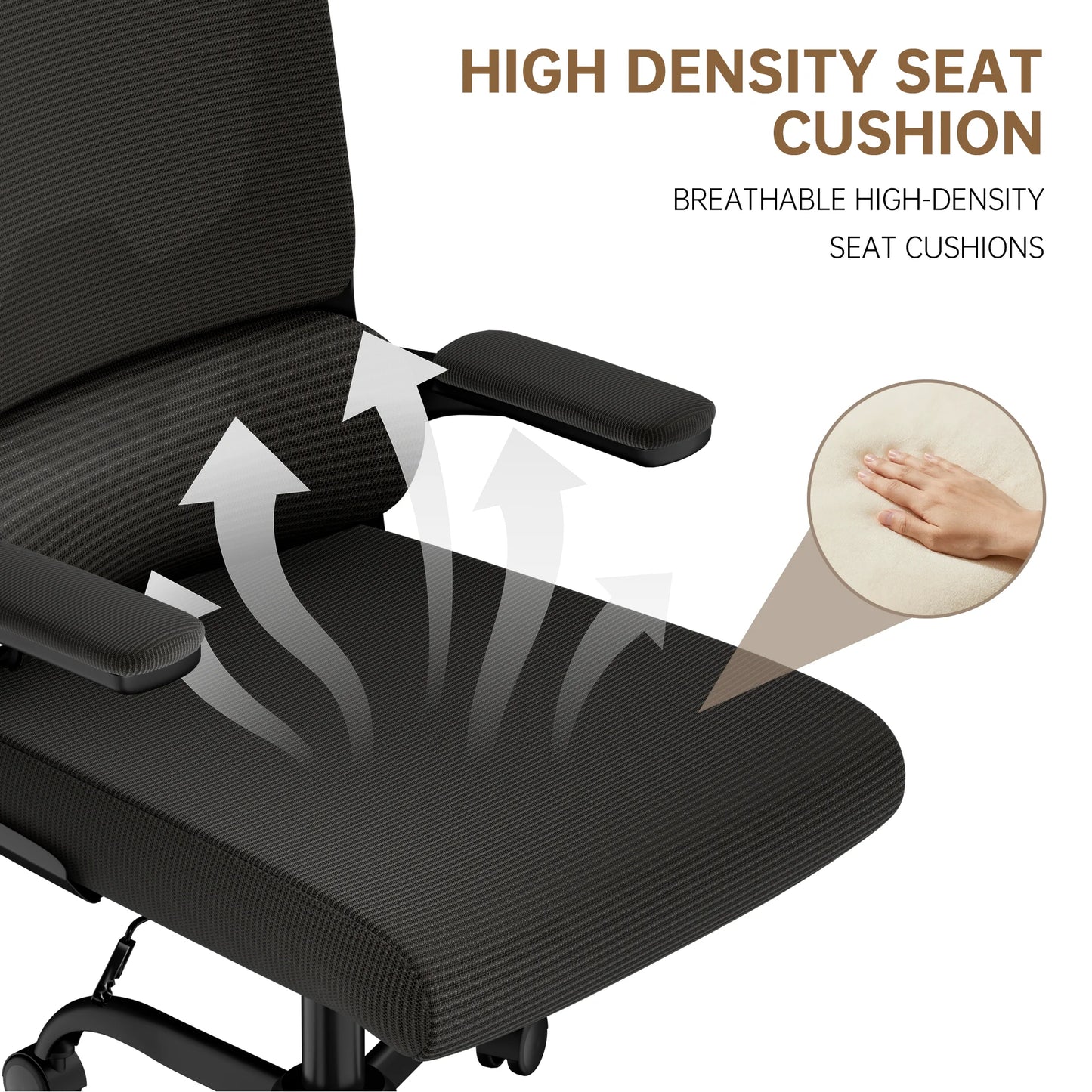 Ergonomic Office Chair | Adjustable Lumbar Support & Flip-Up Arms