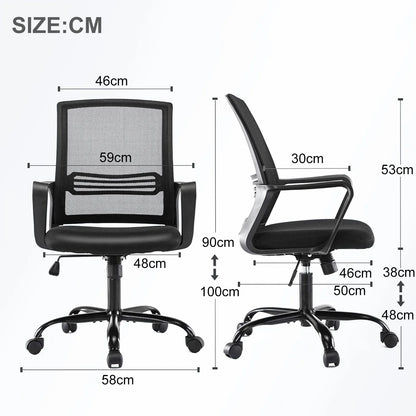 Office Chair | Adjustable Swivel Desk Chair with Lumbar Support