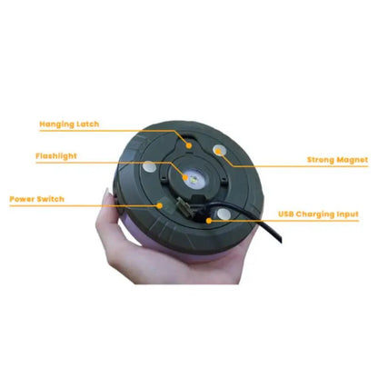 Adventure Light | 4-in-1 Retractable Camp Light with Magnetic Attachments | Waterproof Design for Outdoor Versatility 4