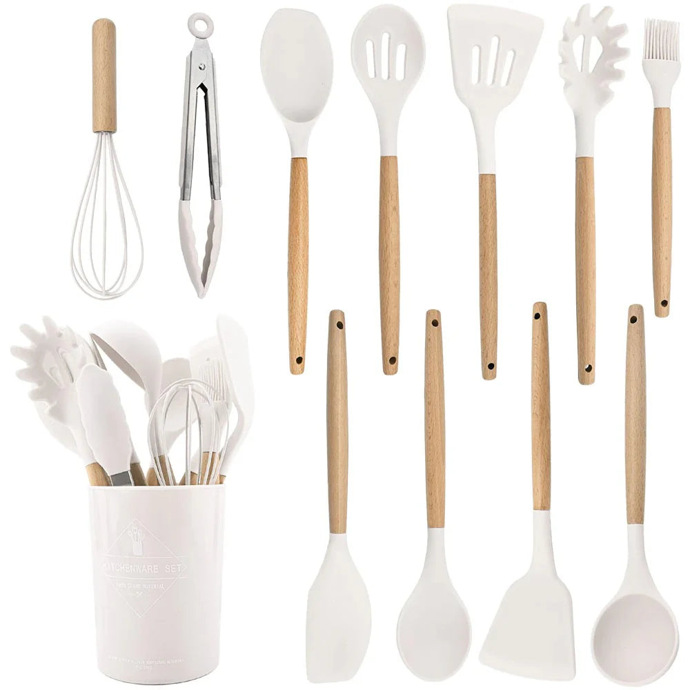 Essential Kitchen Utensils Set | BPA-Free Silicone with Ergonomic Design | Durable Tools for Healthy Cooking 5