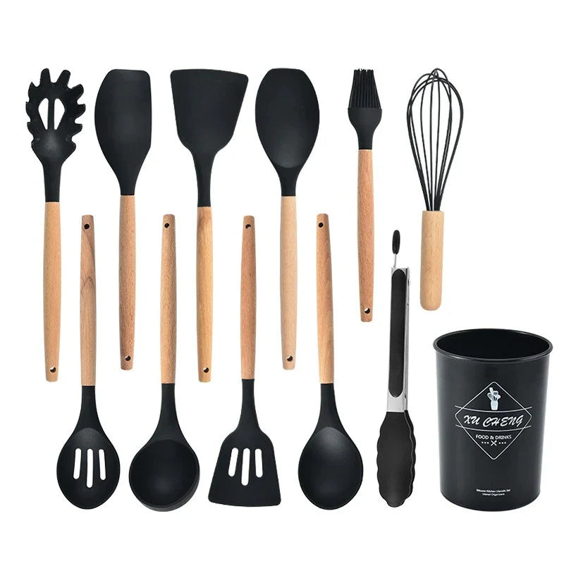 Essential Kitchen Utensils Set | BPA-Free Silicone with Ergonomic Design | Durable Tools for Healthy Cooking 6