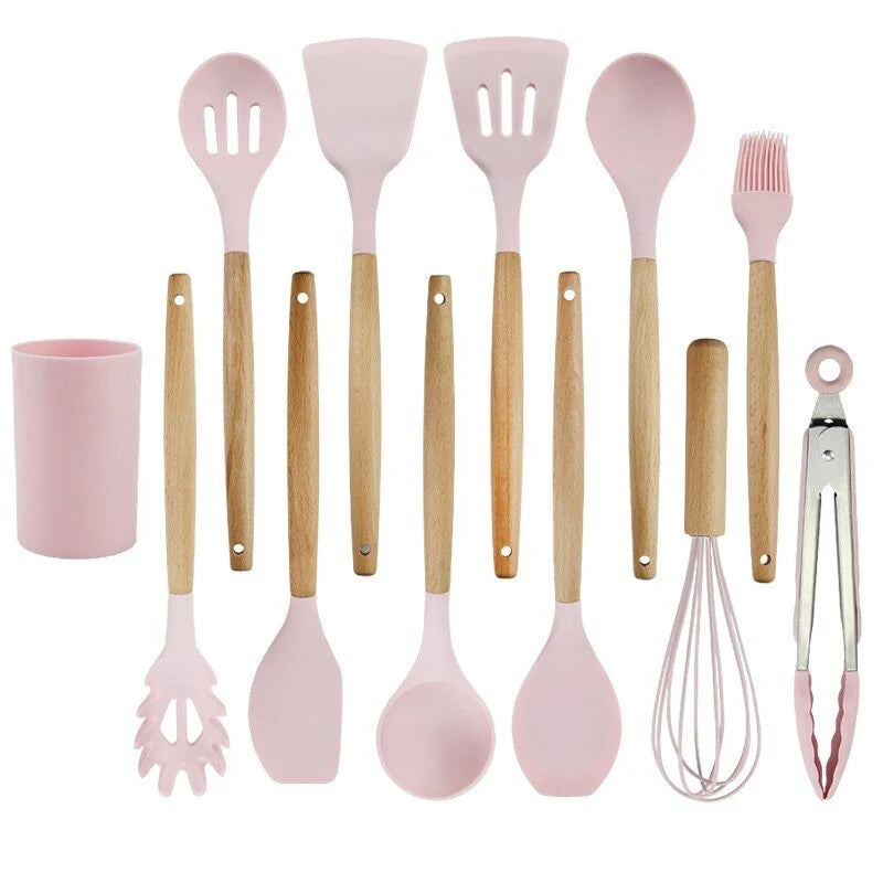 Essential Kitchen Utensils Set | BPA-Free Silicone with Ergonomic Design | Durable Tools for Healthy Cooking 8