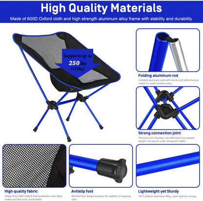 Ultralight Camping Chair | Portable Folding Compact Outdoor Seat