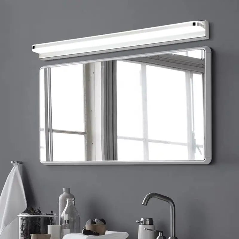 Vanity mirror light warm white above bathroom mirror