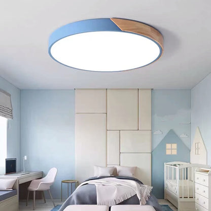 Macaron round light blue colour option installed