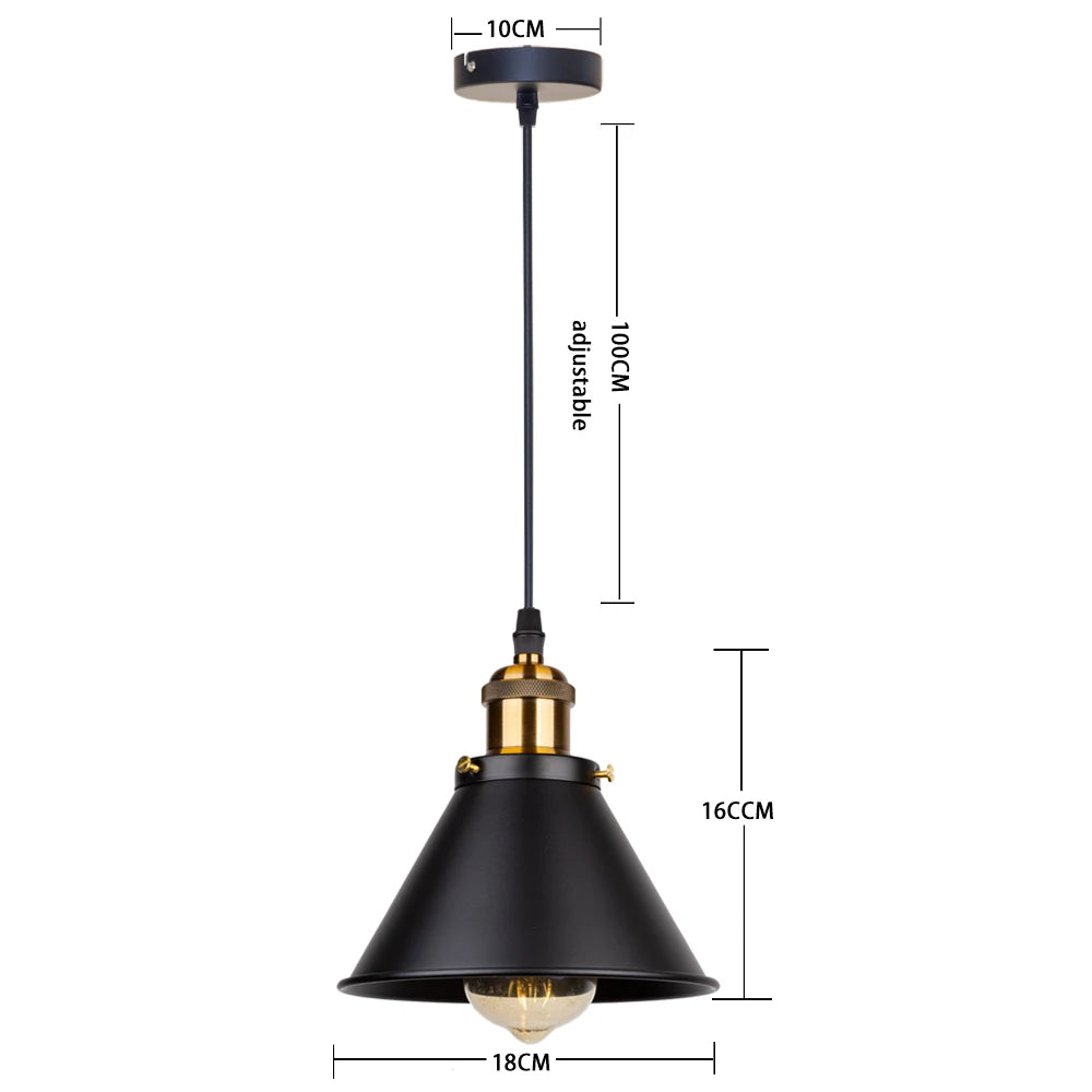 Loft | Industrial Retro Pendant Light – Single & 3-Light Cluster, E27