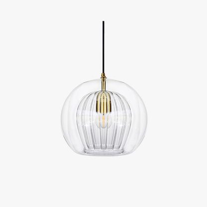 June Collection | Glass Globe Pendant Light with Clear & Amber Shades | Versatile Lighting for Modern Spaces 1