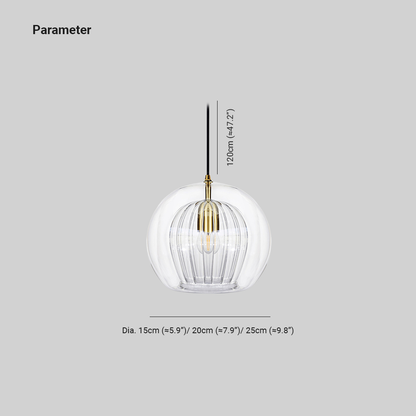 June Collection | Glass Globe Pendant Light with Clear & Amber Shades | Versatile Lighting for Modern Spaces 4