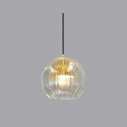 June Collection | Glass Globe Pendant Light with Clear & Amber Shades | Versatile Lighting for Modern Spaces 6