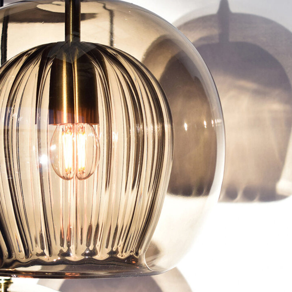 June Collection | Glass Globe Pendant Light with Clear & Amber Shades | Versatile Lighting for Modern Spaces 7