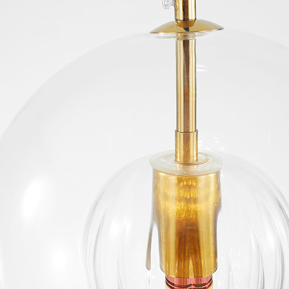 June Collection | Glass Globe Pendant Light with Clear & Amber Shades | Versatile Lighting for Modern Spaces 8