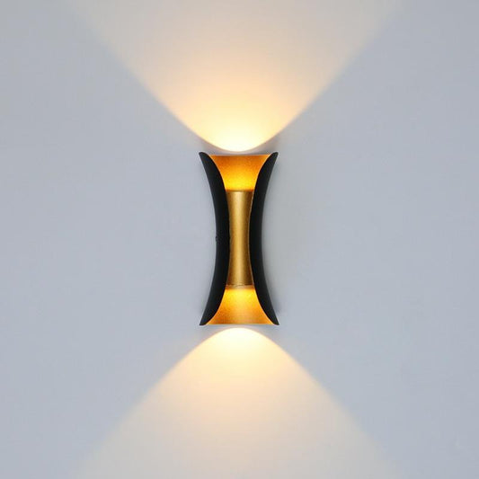 Noxel | Curved Outdoor Wall Lamp with IP65 Rating & LED Bulbs | Stylish Lighting for Garden and Corridor 0