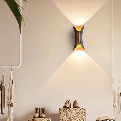 Noxel | Curved Outdoor Wall Lamp with IP65 Rating & LED Bulbs | Stylish Lighting for Garden and Corridor 12