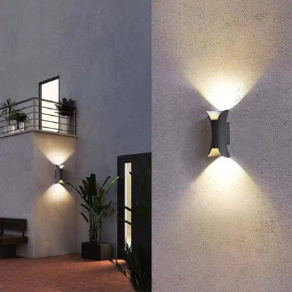 Noxel | Curved Outdoor Wall Lamp with IP65 Rating & LED Bulbs | Stylish Lighting for Garden and Corridor 3