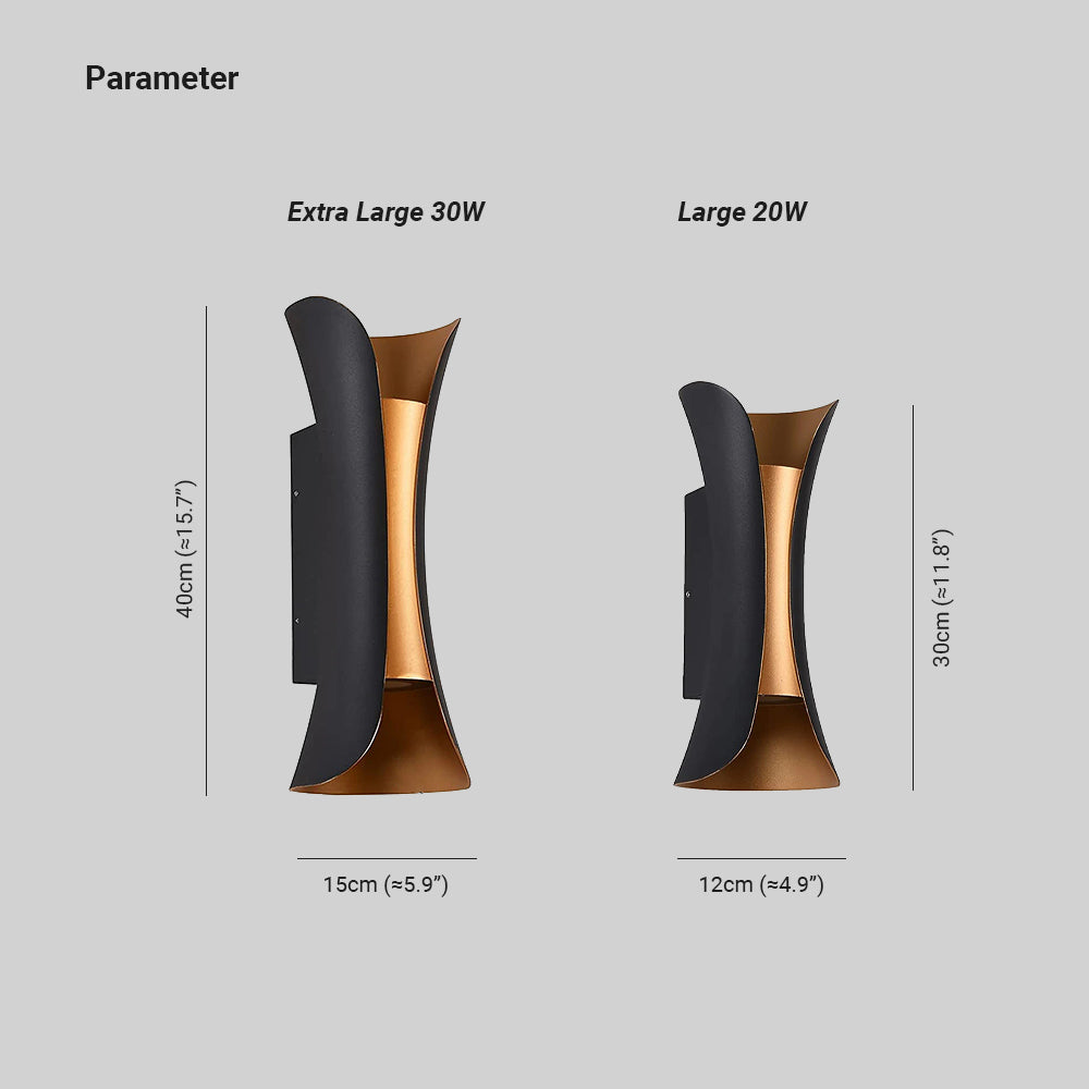 Noxel | Curved Outdoor Wall Lamp with IP65 Rating & LED Bulbs | Stylish Lighting for Garden and Corridor 5