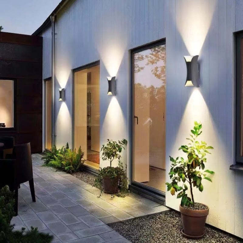 Noxel | Curved Outdoor Wall Lamp with IP65 Rating & LED Bulbs | Stylish Lighting for Garden and Corridor 7