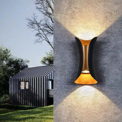 Noxel | Curved Outdoor Wall Lamp with IP65 Rating & LED Bulbs | Stylish Lighting for Garden and Corridor 8