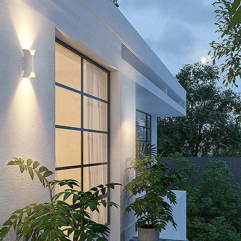Noxel | Curved Outdoor Wall Lamp with IP65 Rating & LED Bulbs | Stylish Lighting for Garden and Corridor 9