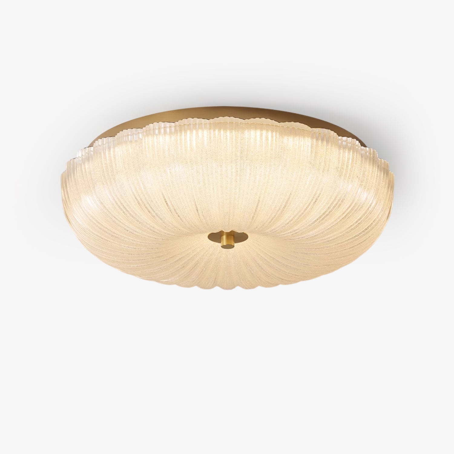 Ripple Glass | Halo Ceiling Light with Textured Design | Elegant Illumination for Any Room 1