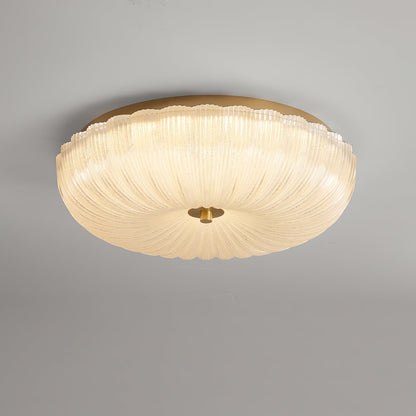 Ripple Glass | Halo Ceiling Light with Textured Design | Elegant Illumination for Any Room 11