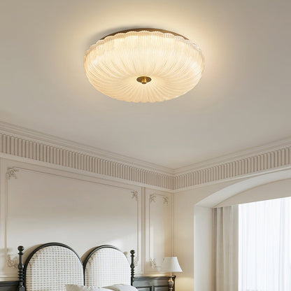 Ripple Glass | Halo Ceiling Light with Textured Design | Elegant Illumination for Any Room 4
