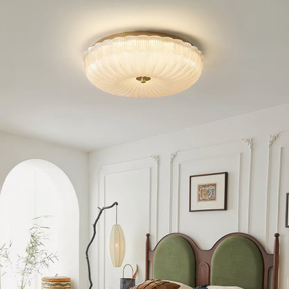 Ripple Glass | Halo Ceiling Light with Textured Design | Elegant Illumination for Any Room 5