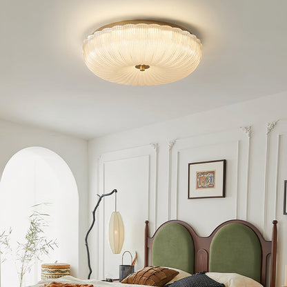 Ripple Glass | Halo Ceiling Light with Textured Design | Elegant Illumination for Any Room 7