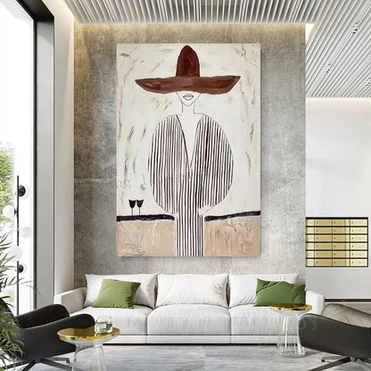 Abstract Oil Painting on Canvas | Handmade Wall Art for Living Room