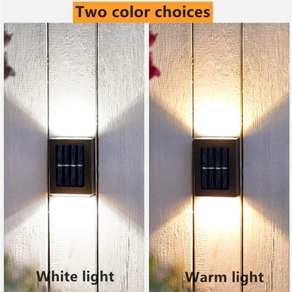LED wall washer light projection effect at night