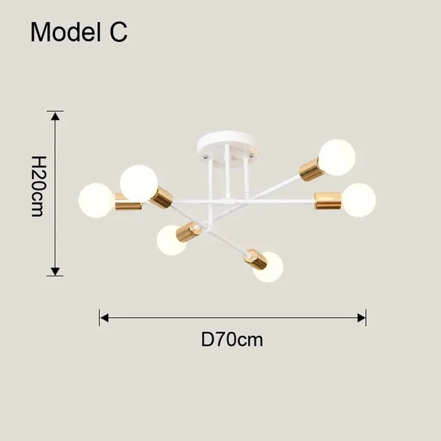 Nordic hanging light above dining table setting