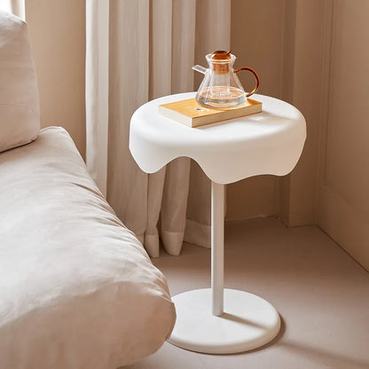 Round Bedside Table | Small Accent Side Table for Living Room