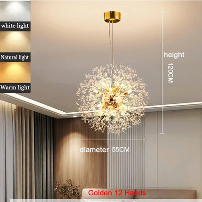 Crystal chandelier dimensions, gold 55cm diameter with 12 lights