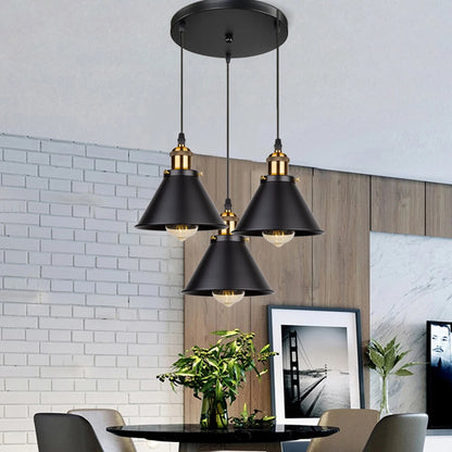 Loft | Industrial Retro Pendant Light – Single & 3-Light Cluster, E27