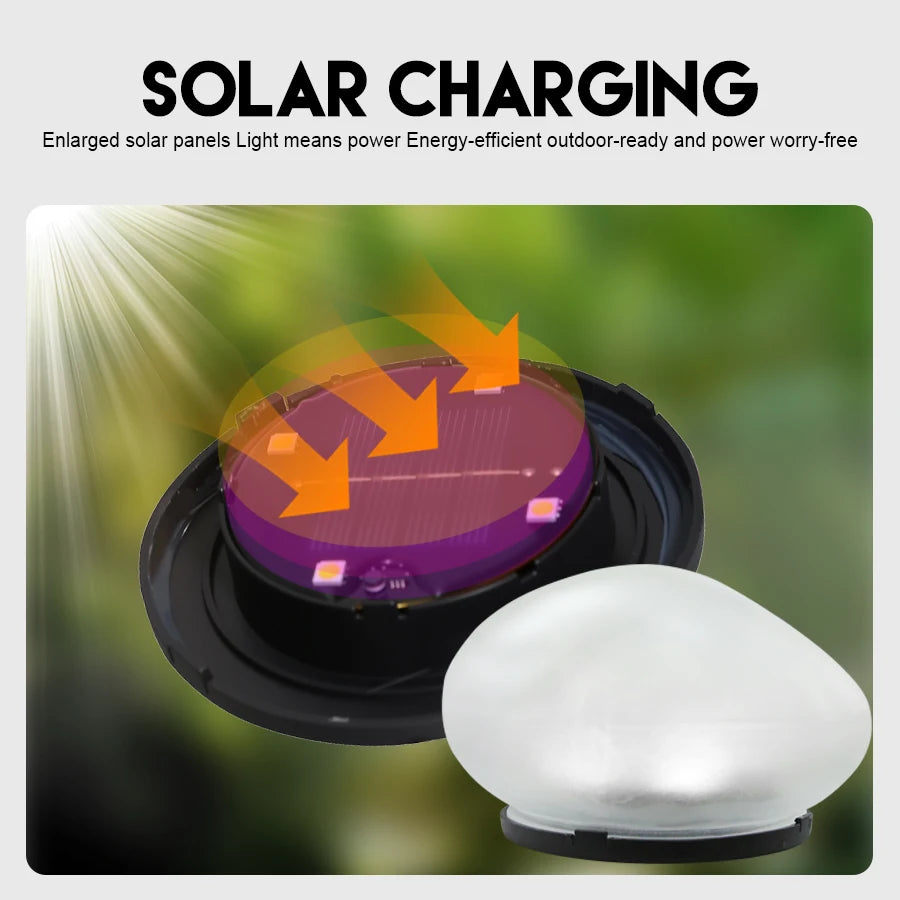 Solar Pebble Ground Light | Frosted Portable Garden Lantern
