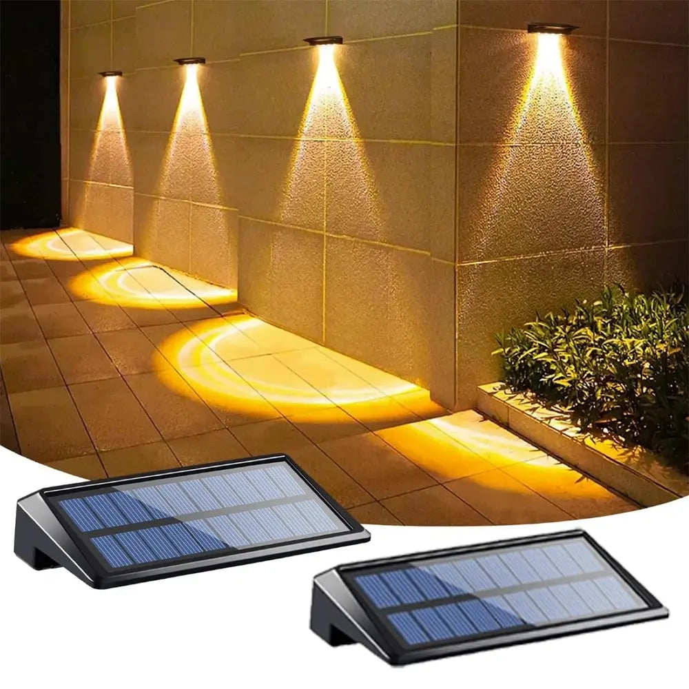 Solar wall lights outdoor LED waterproof garden fence