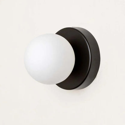 Glass Wall Light | Mini Macaron Globe Sconce for Bedside, Children's Room, Hallway & Porch | Cream, Black, Sage, Oxblood or Terracotta, 10 or 12cm