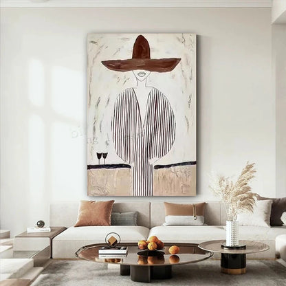 Abstract Oil Painting on Canvas | Handmade Wall Art for Living Room