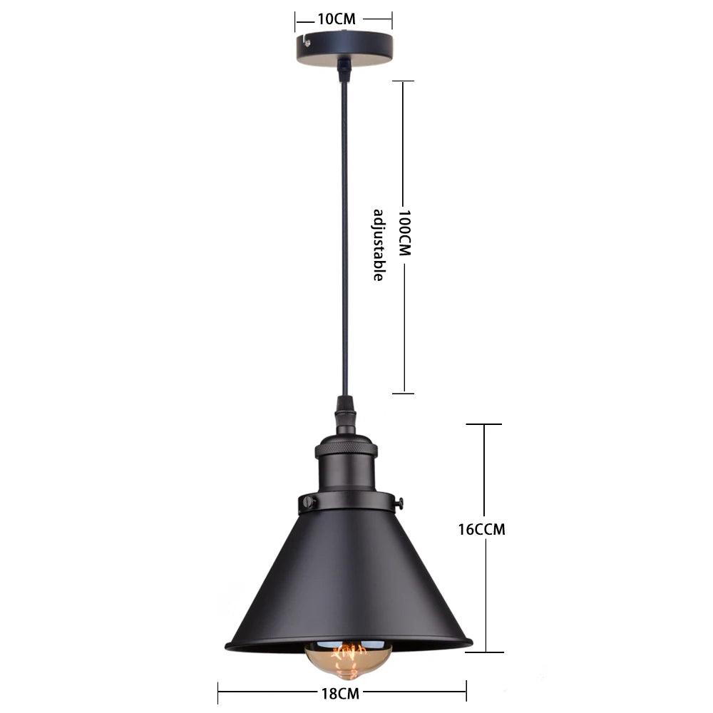 Loft | Industrial Retro Pendant Light – Single & 3-Light Cluster, E27