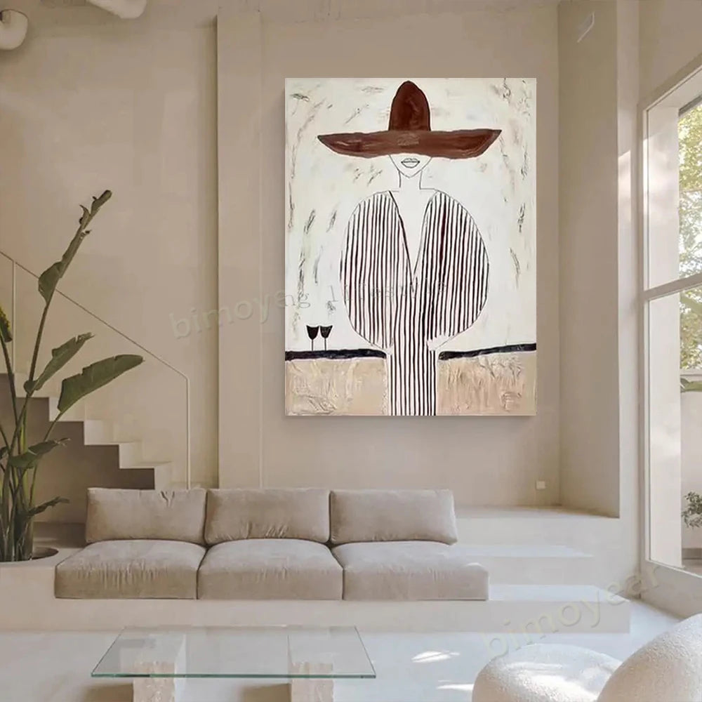 Abstract Oil Painting on Canvas | Handmade Wall Art for Living Room