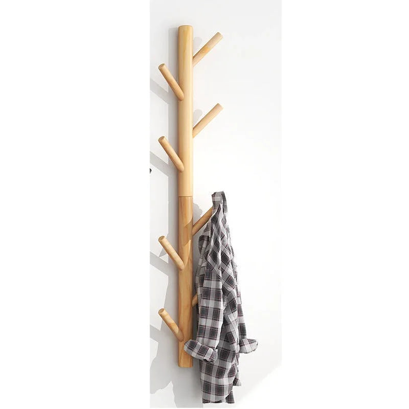 Pine wood coat rail 40cm compact size option