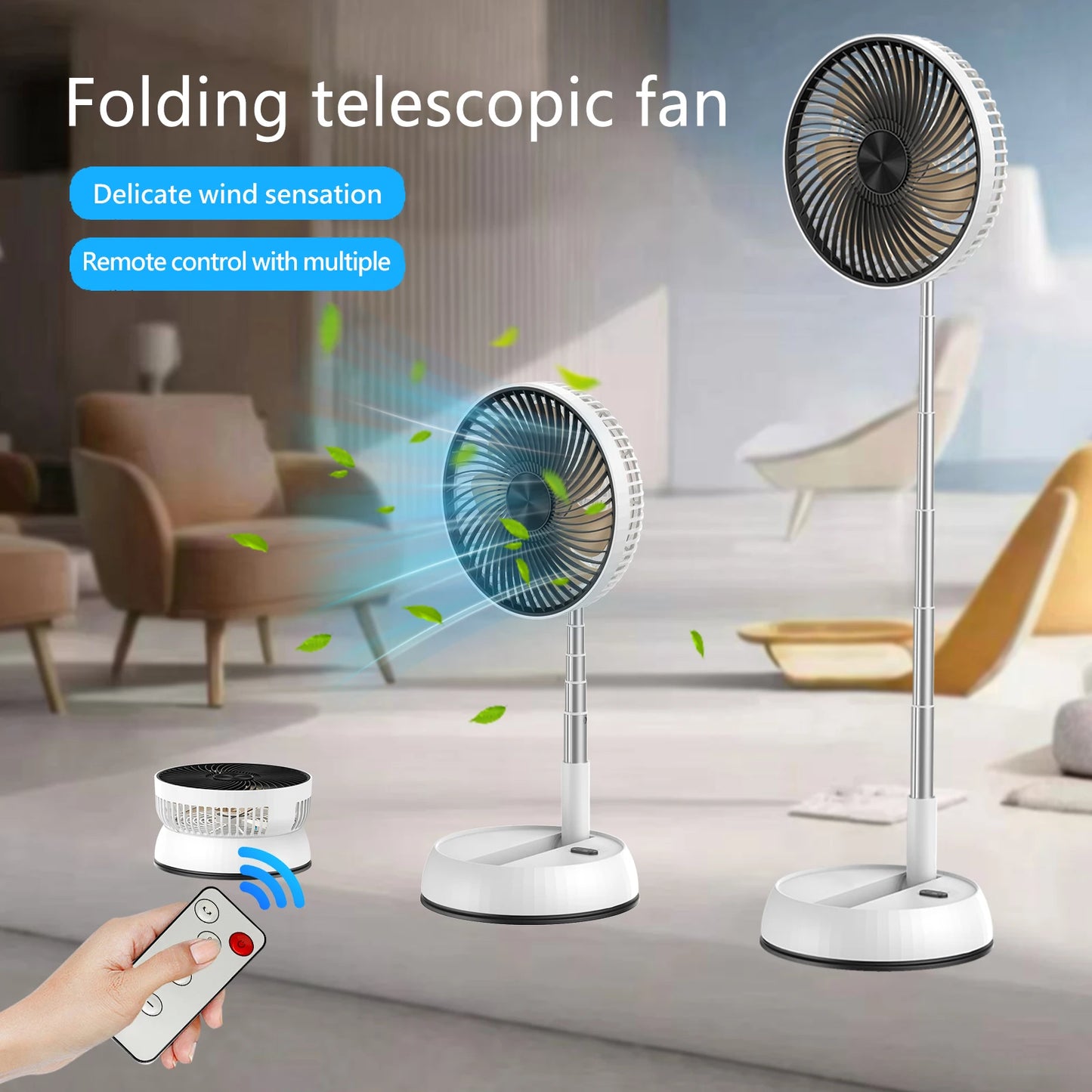 Oscillating Tower Fan | Portable Rechargeable with Remote Control