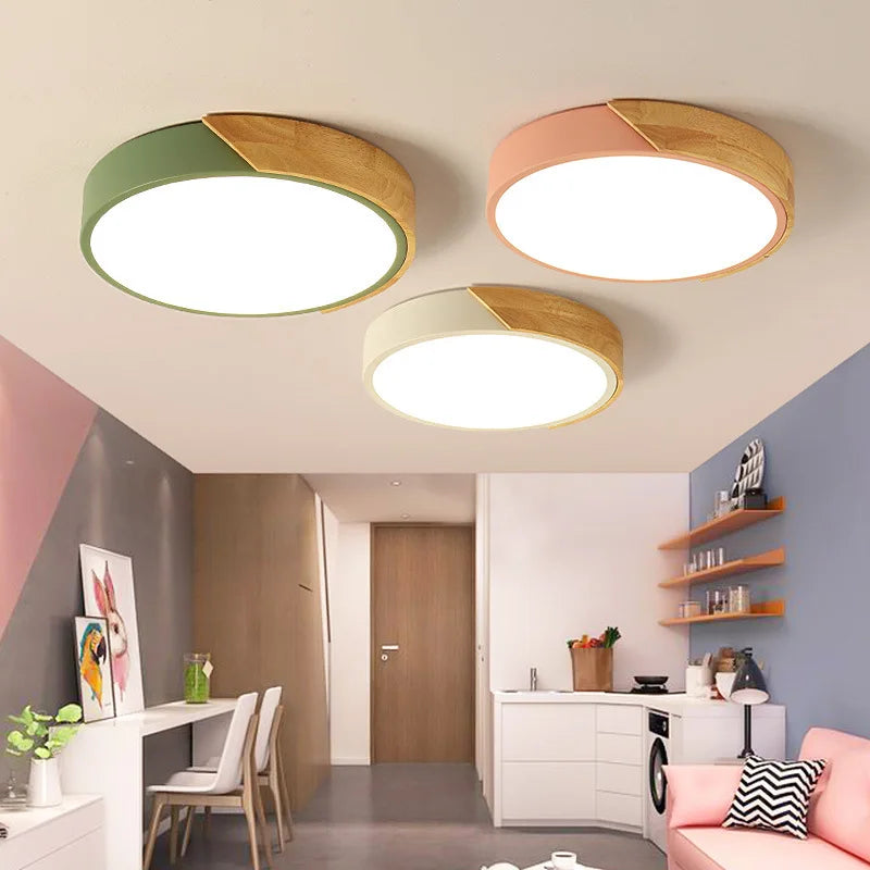 Dimmable round ceiling lamp remote control living room