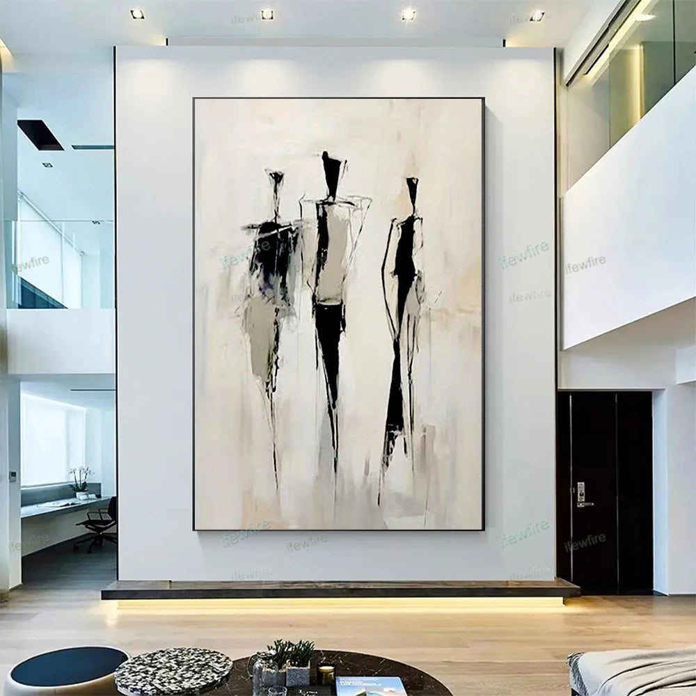 Abstract Oil Painting on Canvas | Handmade Wall Art for Living Room